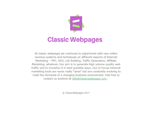 Tablet Screenshot of classicwebpages.com